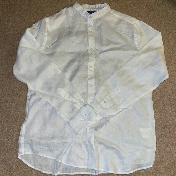 Free line 100% linen button up shirt size L - Picture 1 of 4